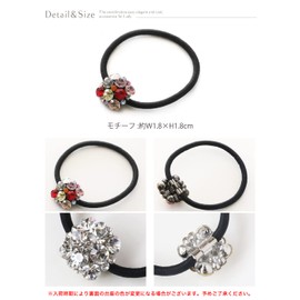 JewelVOX Hair Accessories, Stone, Square, Hair Elastic, crystal