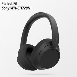 Geiomoo Silicone Earpads for Sony WH-CH720N, WH-1000XM4, WH-1000XM3 Headphones - Replacement Ear Cushions (Black)