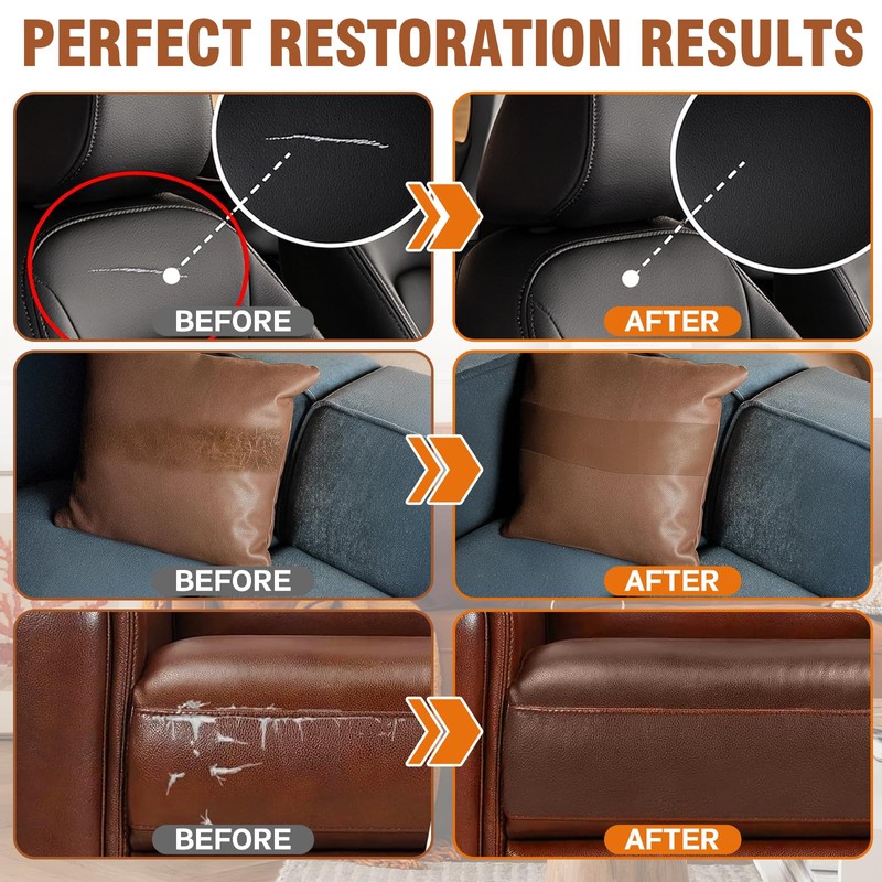 Vigorder Leather Repair Tape, 3" x 61" Self Adhesive Leather