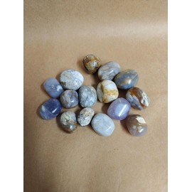 Pachamama Essentials Purple & White Chalcedony Tumbled - Healing Stone (5)