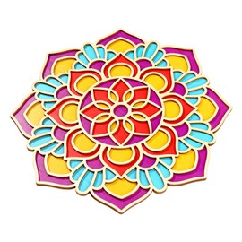 Bnesi DIY Floral Rangoli Mat for Decor Diwali Mandala Rangoli Decor Rangoli Stencils Indian for Floor Rangoli Decorative Board for Indian Traditional Festival New Year Decor (Traditional, Floral C)