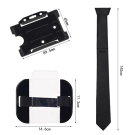 AOVNA 3 Pieces License Badge Holder Set Arm Badge Holder Tie Badge Holder Security Clothing Accessories for Emergency Personnel Security Personnel