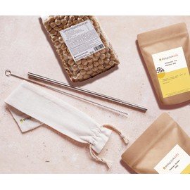 EasyCookAsia DIY Bubble Tea Kit | High Quality Ingredients Including Real Tapioca Beads, Reusable Bubble Tea Straws and a Brush | Environmentally Friendly | Gluten Free | Perfect for Gift
