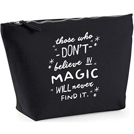 Hippowarehouse Those who don't believe in Magic will never find it printed make up cosmetic wash bag 18x19x9cm