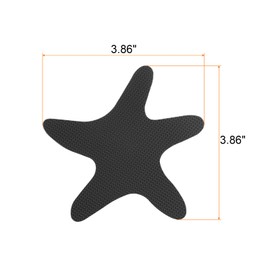 sourcing map 20pcs Non Slip Bathtub Stickers Bath Shower Floor 3.86" Anti-Slip Sticker Tape Starfish Style Decals for Bathroom Kitchen Bathtub Treads Stairs, Black