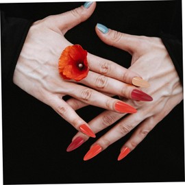 IWOWHERO Nail Art Supplies 24pcs Glue on Nails for Women Comfortable Quick Application