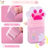 Roller Eraser Set of 4 Erasers Cute Cat Paw Shape