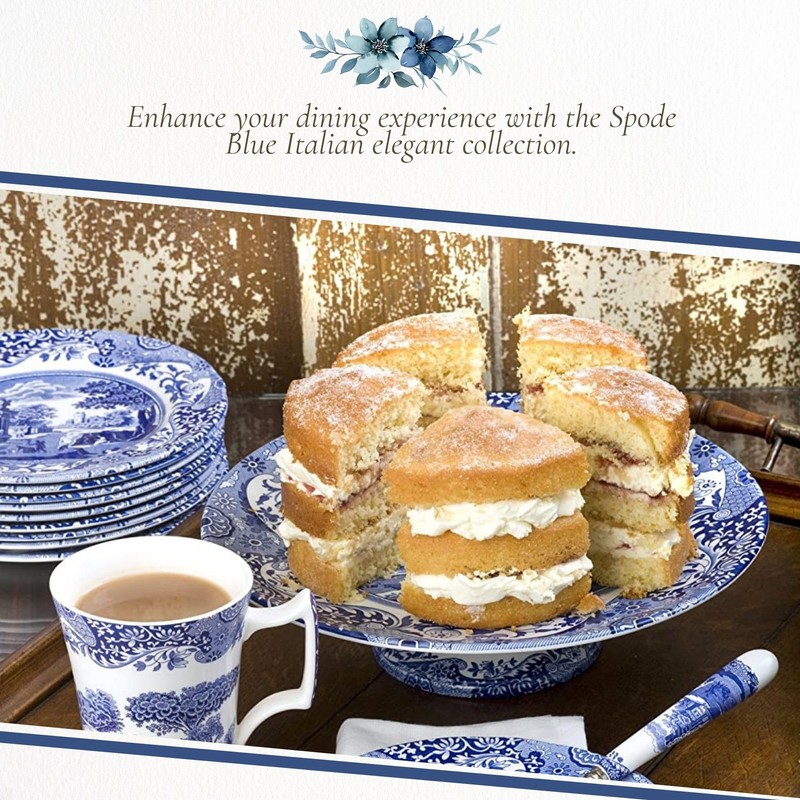 Spode Blue Room Georgian Plate Set, Set of 6 -