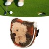 Golf Club Head Cover Half Round Adorable Bear Decor Magnetic