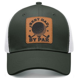 Soohy Golf Gifts for Dad, Mens Baseball Cap Funny Trucker Hat, Breathable Mesh Ball Cap Snapback Adjustable Outdoor Hat for Golfer, Best Dad by Par Fathers Day for Men from Daughter Son