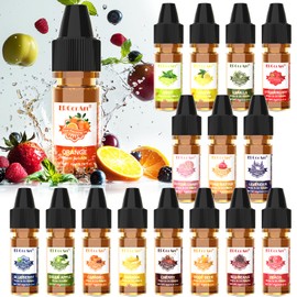 Food Flavoring Oil - 16 Liquid Lip Gloss Flavoring Oil, Concentrated Candy Pineapple Lavender Vanilla Extract Flavor Oil for Baking, Cooking, Drinks, Slime Making, Water & Oil Soluble - 0.25 Fl Oz