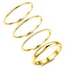PATISORNA 14K Gold Filled Rings Stacking Rings for Women Stackable