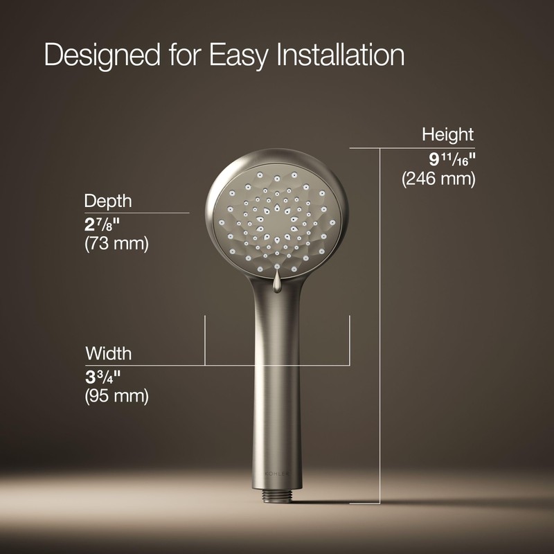 Kohler 72420-G-BN Awaken® B90 Three-function handshower, 1.75 gpm, Vibrant Brushed