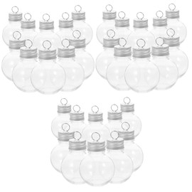 Anneome Fillable Clear Plastic Ball 30 Pcs Christmas Spherical Bottle The Pet Candy Hanging Bell Booze Ball