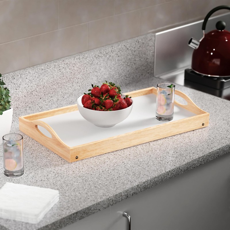 Winsome Alani Breakfast Tray Natural and White Finish
