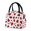 Lunch Bag Insulated Lunchbox Handbag Tote Bags Cute Red Ladybug