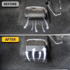 Maxzina Under Seat Vent Deflectors Compatible with 2022-2025 Ford Maverick (Not for 2025 Lariat) Rear Air Conditioning Vent Cover Plug-in Rear Floor AC Vent Filter for 2024 Maverick Accessories