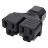 Toptekits IEC320 C14 to 2 x Nema 5-15R Power Adapter
