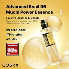 COSRX Sérum Reparador de Mucina de Caracol 100 ml, Sérum Facial Hidratante con Filtrado de Secreción de Caracol para Piel Apagada y Líneas Finas, Cuid