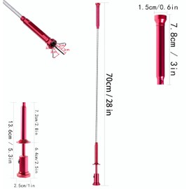 Flexible Magnetic Pickup Tool,Bendable Grabber Tool with 4 Claws & Strong Magnet – Flexible Claw Pick-Up Reacher for Narrow Spaces, Engine Bay, Sink, Drain, Jewelry, Keys, Metal Objects（28 Inch)