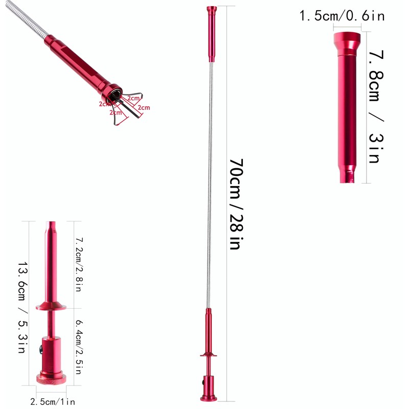 Flexible Magnetic Pickup Tool,Bendable Grabber Tool with 4 Claws &