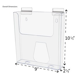 Marketing Holders 8.5" W x 11" H Document Holder Value Pack of 24 Slat Wall Mount or Countertop Pamphlet Trifold Magazine Booklet Display Literature Printed Material