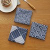 Exerz CosyAurora Cotton Linen Placemats 30x40cm Ocean Waves for Dining/Kitchen