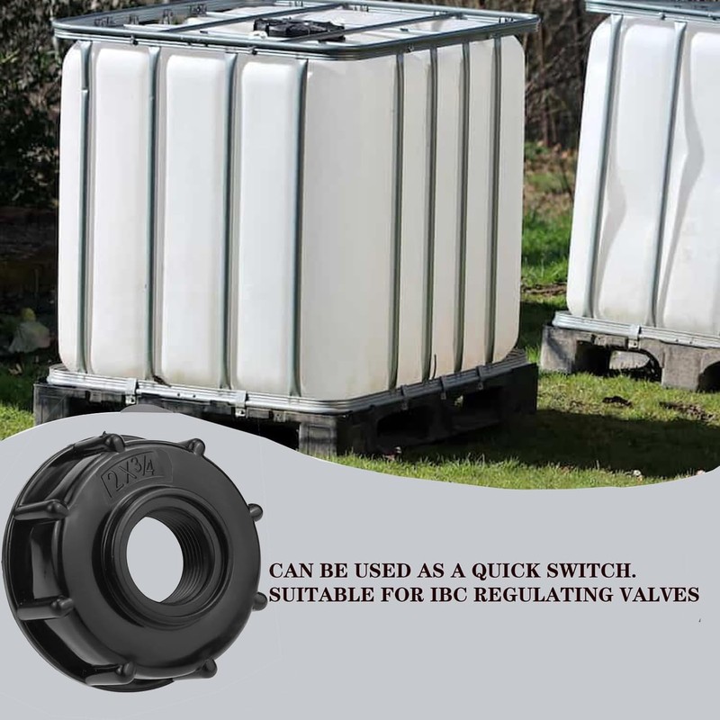 IBC Schlauchanschluss Adapter, S60x6 Grobgewinde zu 3/4" Schnuller-Ventiladapter, Container-Zubehör, IBC-Verbinder