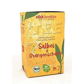 Super Herbs Organic Herbal Tea Sage & Orange Peel, 18 x 2 g, Organic
