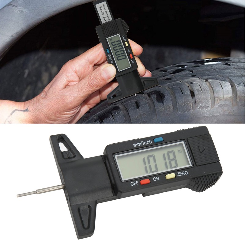Digital Tread Depth Gauge 0 to 25mm Range LCD Display