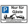 Parking Only for Guests Sign 300 x 200 mm Sturdy