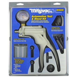 Mityvac MV8000 Automotive Tune-up and Brake Bleeder Kit, Selectline Hand Pump (MV8010), One Finger Vacuum Release, Ergonomic Design, Gearless Diaphragm Gauge, 4.5oz Fluid Reservoir, 4 Tapered Adapters