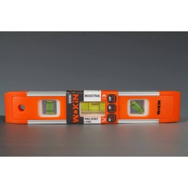 ebuyerfix wokin Industrial Mini Spirit Level, Handy and Robust Spirit Level with 3 Tube Vertical, Horizontal and 45 Degree Vials and Magnetic Base 22.5cm
