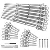 BLIKA 12 Pairs 3/16" Cable Railing Kits, T316 Stainless Steel,