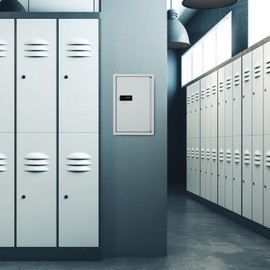 Sumerfnt Key Box Wall Mount with Code, Key Cabinet Lock Box for 40 Keys, Metal Key Storage Box with Key Tags and Number Sticker, 12.1"x 8.1" x 2.6"