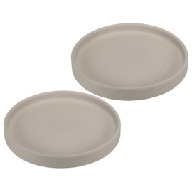 PATIKIL 6 Inch Round Ceramic Plant Saucer, 2 Pack Plant Saucer Tray Flower Planter Drip Tray for Indoors Outdoors Patio Balcony, Gray