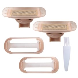 Razor Replacement Heads Replacement for Flawless Nu Razor, Rose Gold Plated Body Replacement Head with Covers (2 Count)
