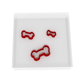 Custom Cutters Bone Shape Cutters | Mini/Tiny Plastic Cutter for Baking, Fondant, Clay, Pastry, Icing, Jewellery (1.5/2/3CM) v2