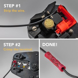 REBUILD SKILLS (Red 22-18GA 100PK Insulated Crimp Style Butt Connectors. Crimp Wire Gauges AWG 22-18, Insulated Splice Terminals, PVC Butt Splice
