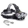 Rechargeable LED Headlamp Adjustable Angle Head Flashlight Bike Light Fishing