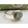 Labradorite Gemstone Sterling Silver Ring US Size 9 / Diameter
