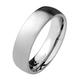 Tapsi´s Coolbodyart® Women's Ring Made of Titanium Brushed Silver Polished Inside Various Sizes, Titanium, No Gemstone