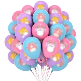 Birthday Balloons, Pack of 42 Squish-mallow Balloons, Cartoon Balloons, Squish-mallow Birthday Decoration for Children's Birthday Party, Baby Shower, Anniversary Party Decoration