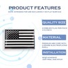 Perdecor US American Flag Sticker Emblem Black USA Decal Car