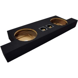 American Sound Connection Compatible with Chevy Colorado or GMC Canyon Crew Cab Truck 2004-2012 Dual 10" Subwoofer Sub Box Speaker Enclosure