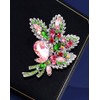Axmerdal - Broche de ramo de diamantes de imitación para