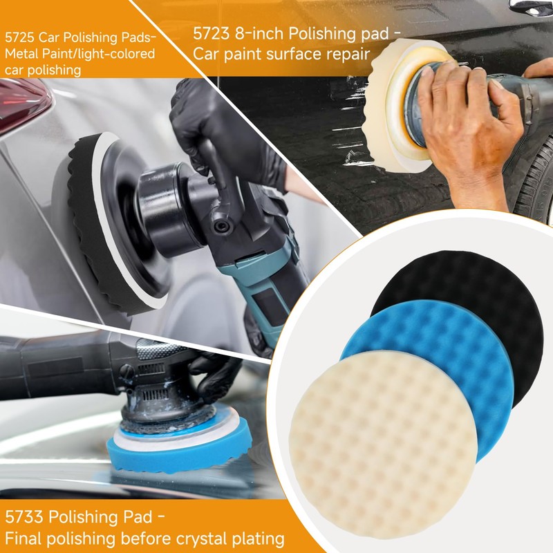 𝐔𝐩𝐠𝐫𝐚𝐝𝐞𝐝 Polishing Pad-8 Inch for 7" Backing Plates –Replace for