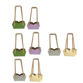 FUNOMOCYA Elegant Paper Flower Baskets Durable Waterproof Perfect for Succulent Storage Present Color