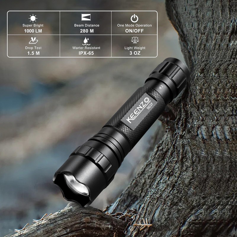 KEENZO LED Torch Super Bright White Light Tactical Handheld Torches,