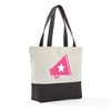CafePress Pink Cheerleader Megaphone Canvas Tote Top Zipper Closure
